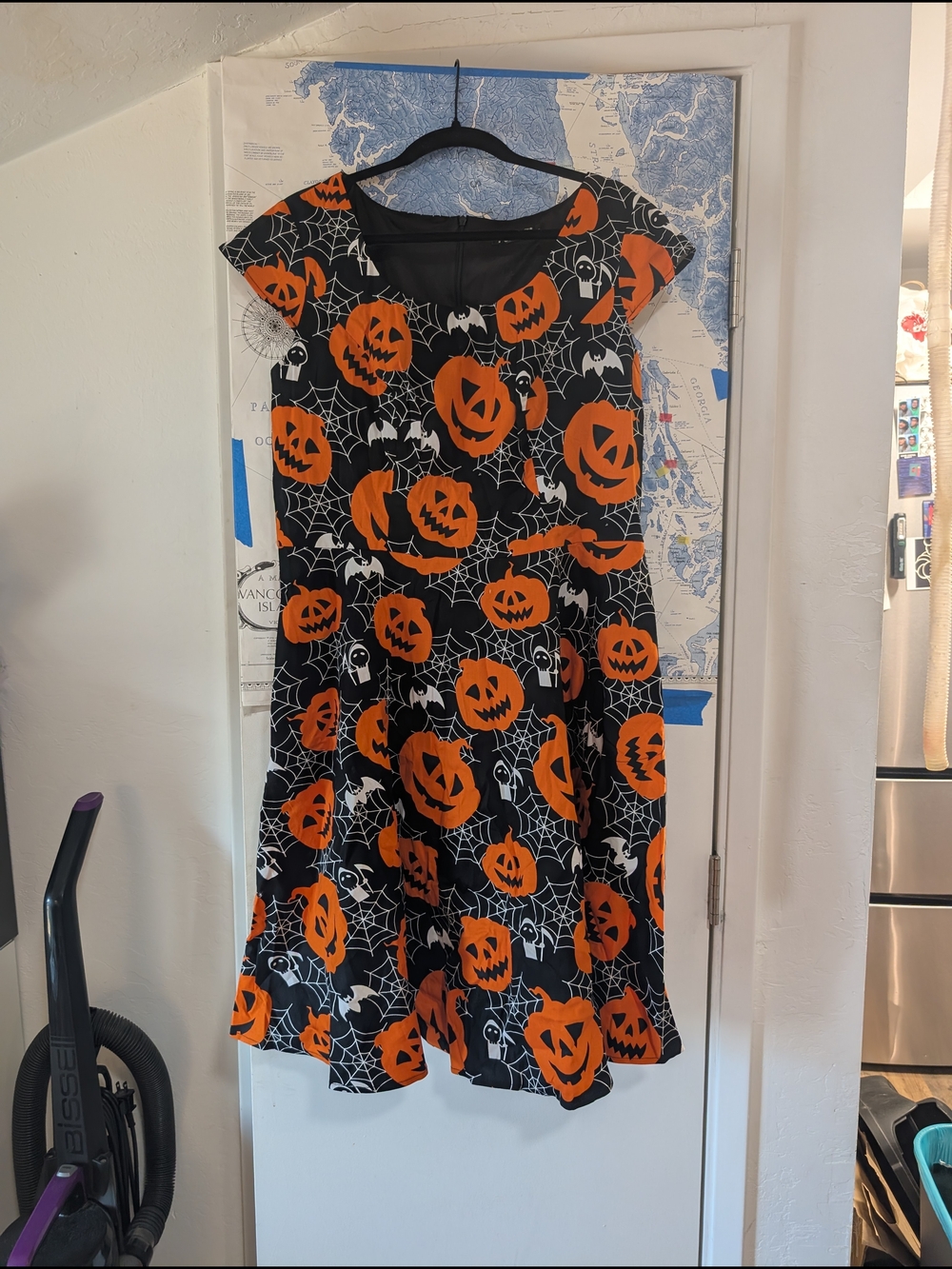 NWOT Halloween Jack-O'-Lantern Dress - Black & Orange